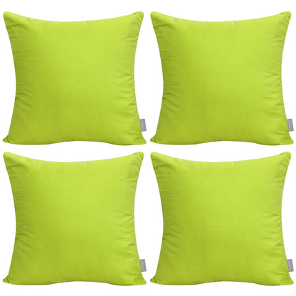 4-Pack 100% Cotton Comfortable Solid Decorative Throw Pillow Case Square Cushion Cover Pillowcase Sublimation Blank Pillow Covers(Cover Only,No Insert)(20x20inch/50x50cm, Christmas Green)