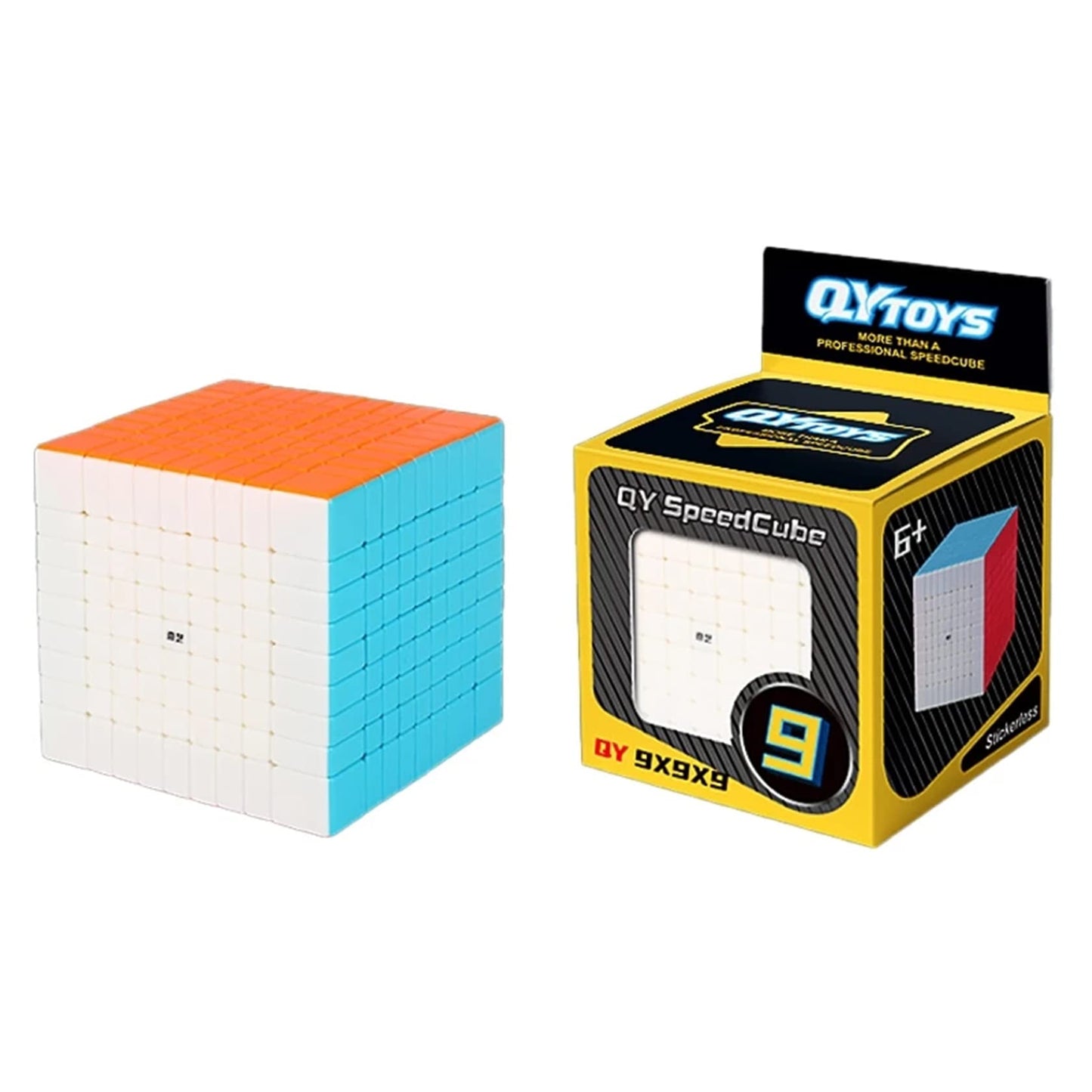 Bokefenuo QY 9x9 Speed Cube 75mm Stickerless Toys for Kids Puzzle Magic Cube