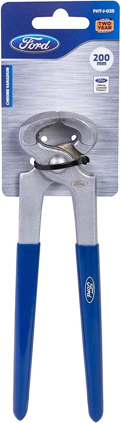 Ford Tools Heavy Duty CRV Carpenter's Pincer With A Soft Grip Handle, 200mm, FHT-J-035