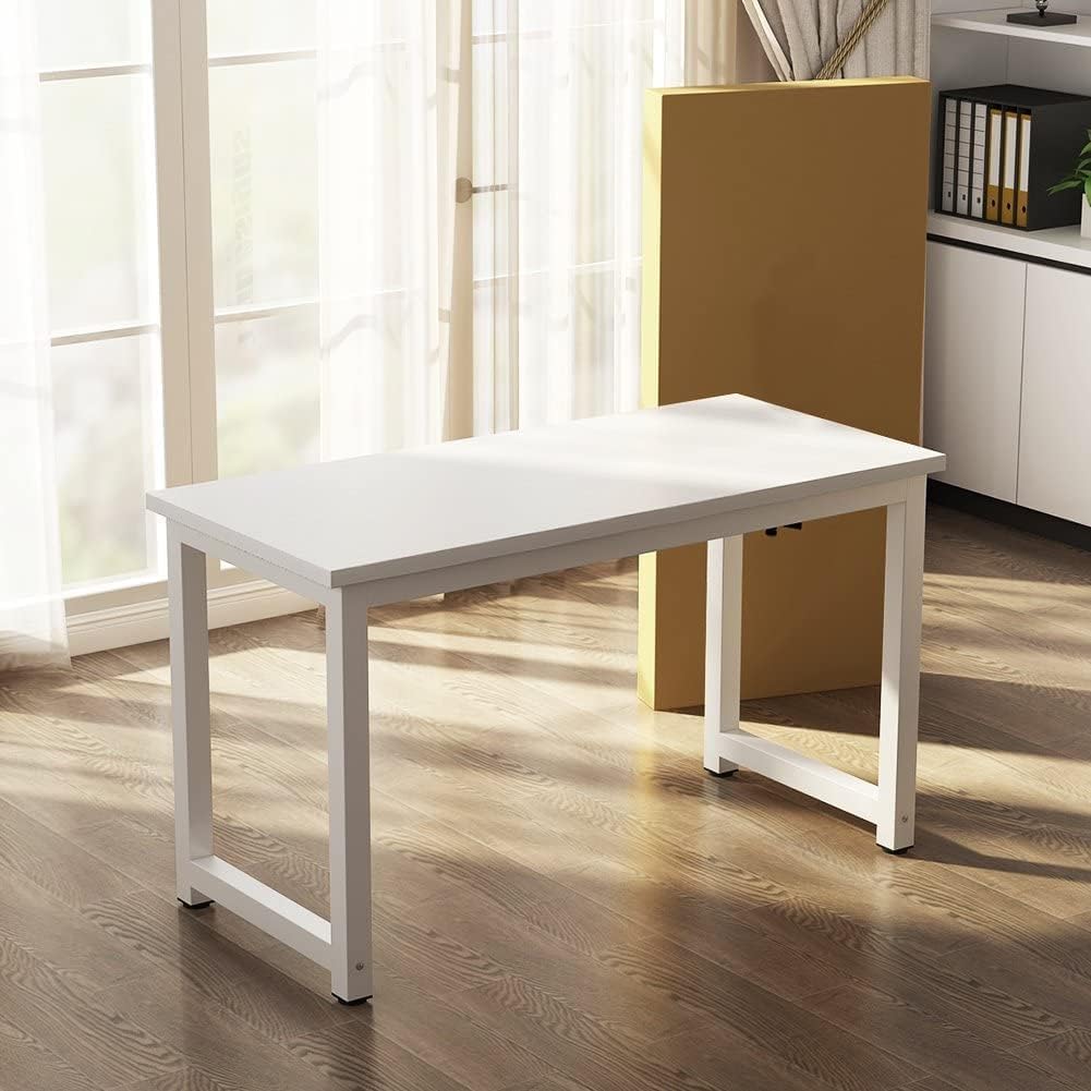 Mahmayi Renewed Modern Stylish Workstation Computer Desk for Home, Office, Living Room - Study Table - Office Furniture - 120 x 60CM - White