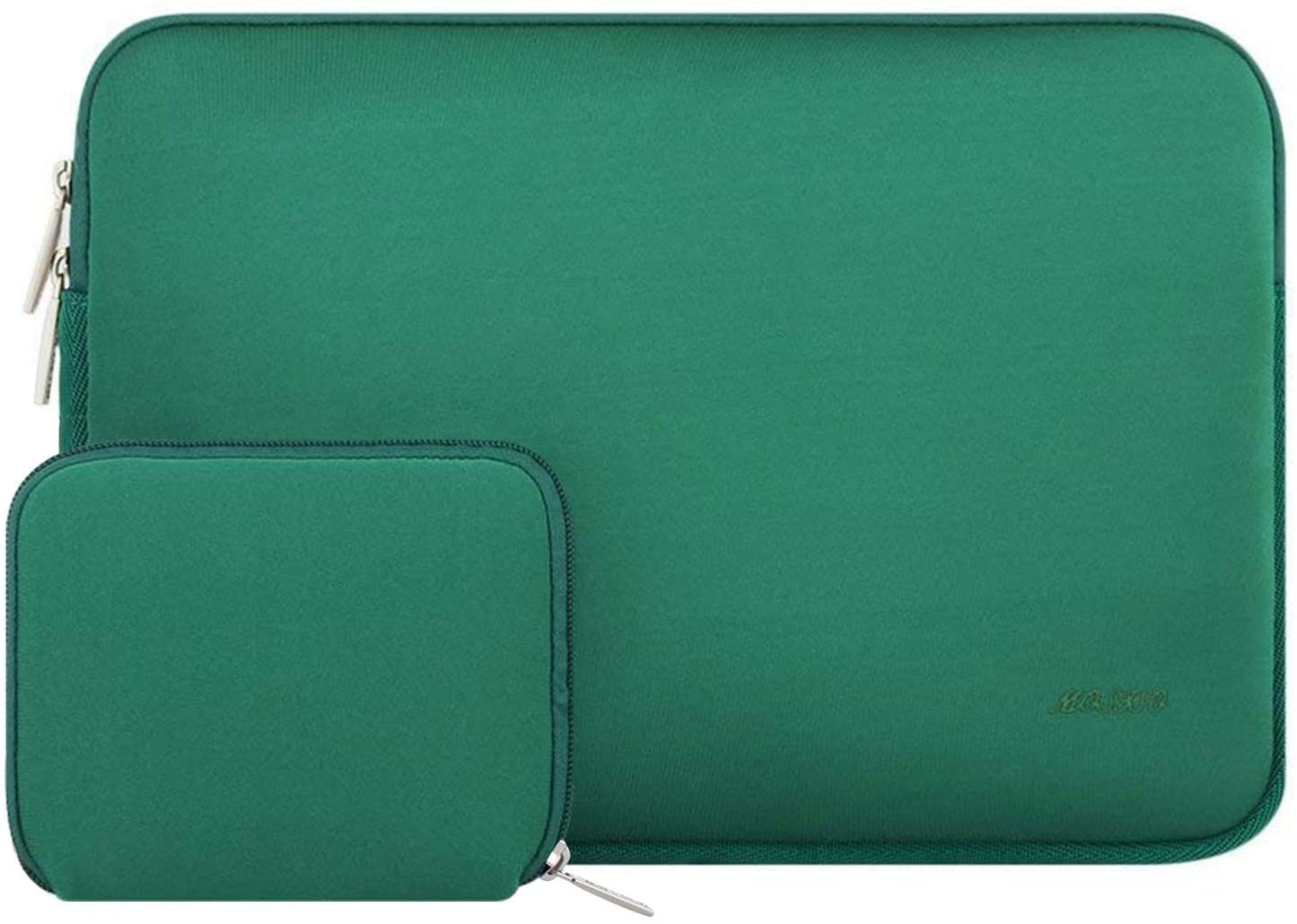 MOSISO Laptop Sleeve Compatible with MacBook Air/Pro, 13-13.3 inch Notebook, Compatible with MacBook Pro 14 inch M3 M2 M1 Chip Pro Max 2024-2021, Neoprene Bag with Small Case, Black