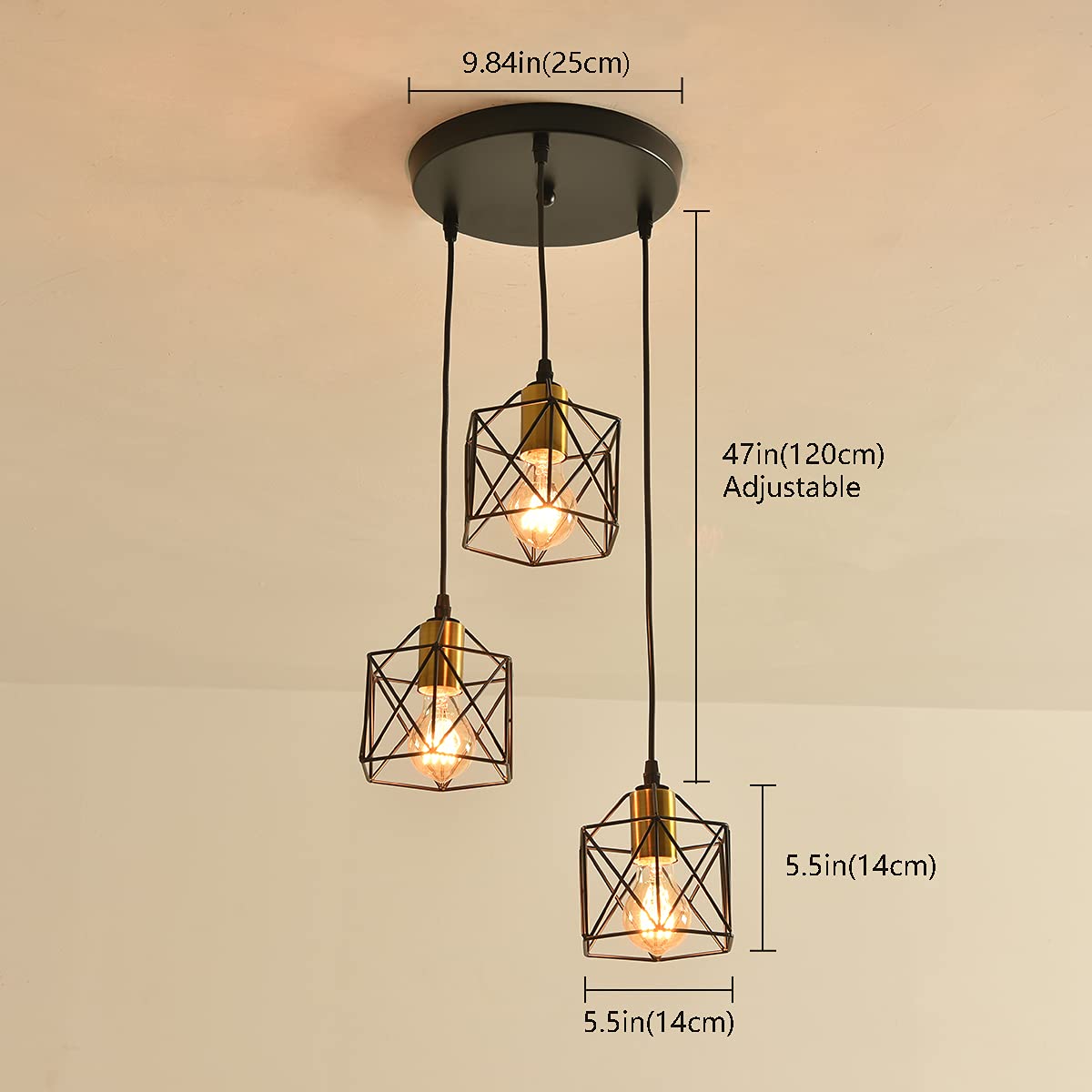 Oninio Modern Wooden Beads Dandelion Chandelier, Firework Pendant Lighting, 8-Lights Sputnik Ceiling Hanging Light Fixture for Living Room Dining Room Bedroom Kitchen Foyer(G9 Base,Bulb NOT included）