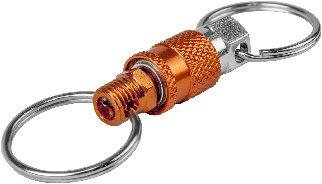 Freeman KEYQC3 Pull Apart Coupler Keychain with 2 Split Rings, 3 Pack,unisex-adult, Orange, Small