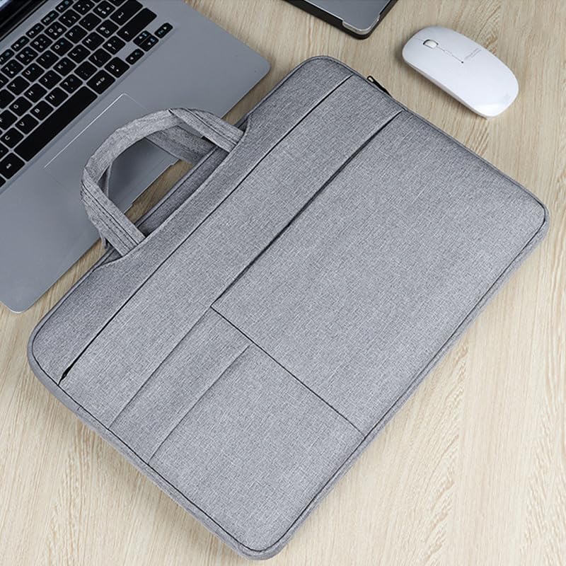 Laptop Sleeve Case, 15 15.6 inch Laptop Sleeve Water Resistant with Protection, Computer Carrying Bag Compatible with MacBook, HP, Dell, Lenovo, Asus Notebook (Gray) - CaveHubs