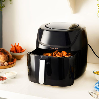 Russell Hobbs Digital Air Fryer XL - 8L Capacity, 1800W, 10 Pre-set Cooking Functions, Dishwasher Safe - (27170 ) Black - 1-Year Warranty