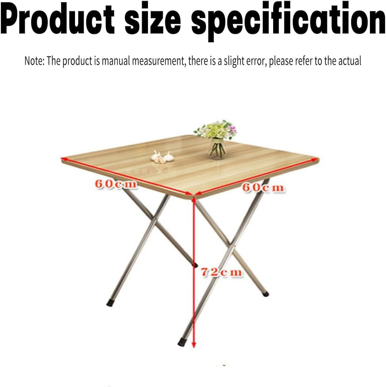 Jorunb Large Foldable Table,Portable Camping Table,Picnic Table,Backpacking Table with Storage Waterproof Pocket,for Outdoor BBQ,Cookout,Picnic,Beach 95 * 55 * 50cm