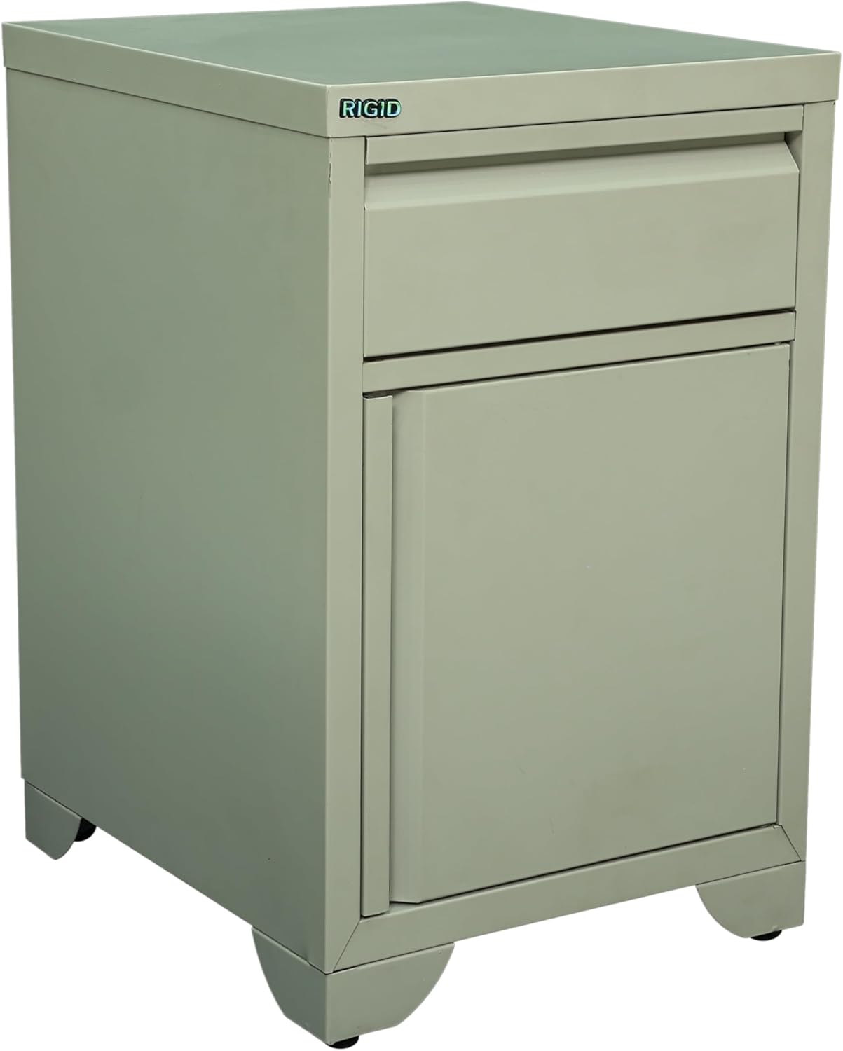 RIGID Steel One Drawer Mobile Pedestal Storage Unit Modern Office Furniture with Cabinet Drawer and Adjustable Legs