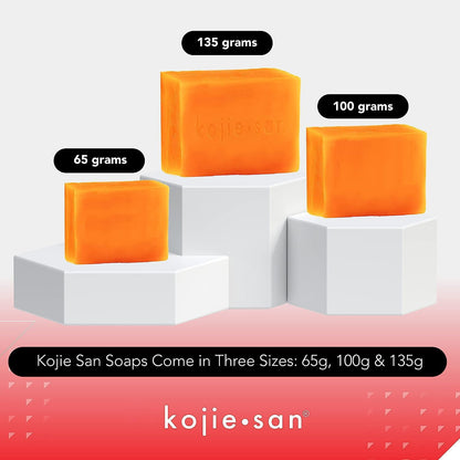 Kojie San 3 x 65G Kojie San Skin Kojic Acid Lightening Soap in Industry-leading Frustration Free Packaging