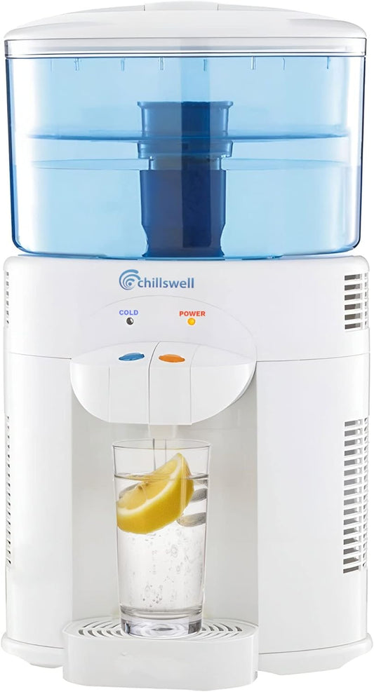 Chillswell Mini Water Cooler & Dispenser with tap. 5 Litre Capacity plus 1 Filter (2 Months Supply) No Plumbing Required