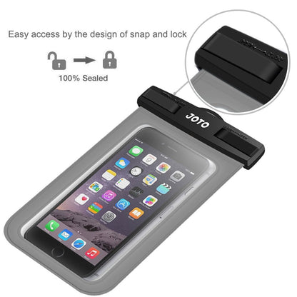 JOTO Universal Waterproof Phone Pouch Cellphone Dry Bag Case for iPhone 15 14 13 12 11 Pro Max Mini Plus Xs XR X 8 7 6S, Galaxy S23 S22 S21 Plus Note, Pixel up to 7" -Black - CaveHubs