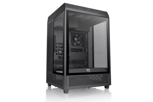 Thermaltake The Tower 500 Tempered Glass Mid E ATX Case, SPCC Material, 9 Expansion Slots, 120mm Fan Support, 360mm Radiator 4 x 3.5” / 8 2.5” Drive Bays Black, CA-1X1-00M1WN-00