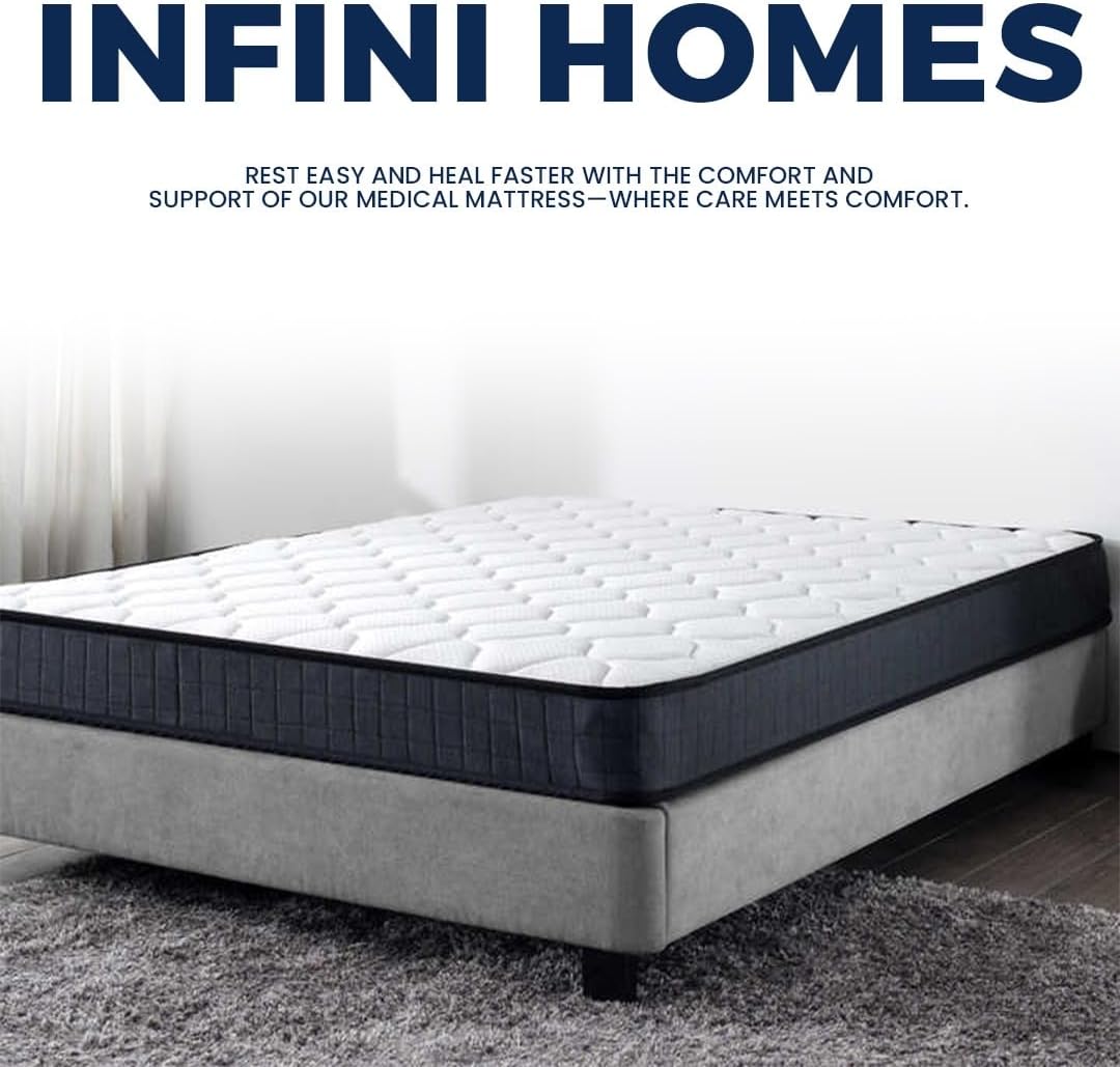 INFINI HOMES Single High Density Foam White Folding Mattress (90W X 180L X 7H)