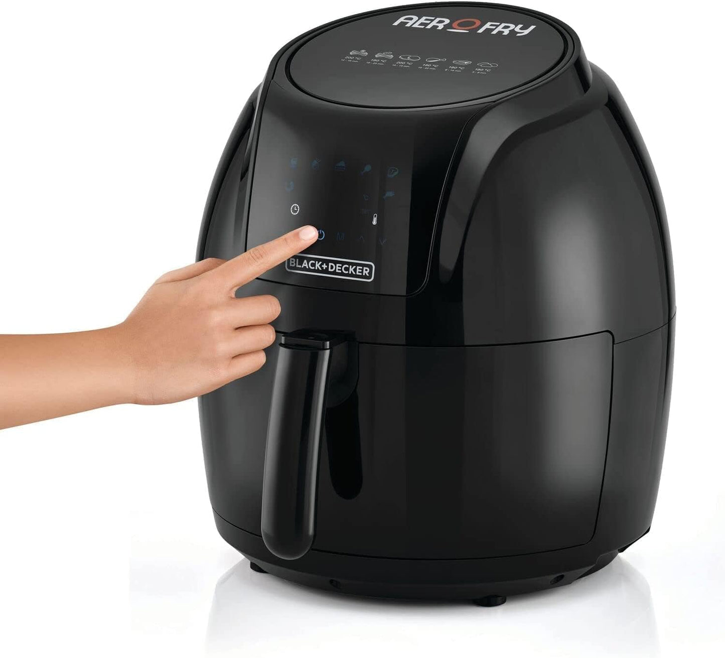 Black & Decker XL Digital Air Fryer, 1800W, 5.6L/1.5Kg, 7 Presets, Crispy and Healthy Cooking, Rapid Air Technology & Led Display, Best for Frying, Grilling, Roasting, Baking, 2 years warranty, AF625