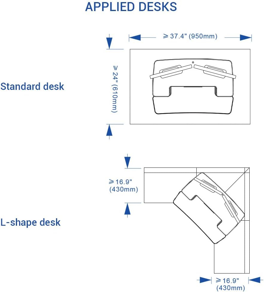 Flexispot Stand Up Desk Converter 28 Standing Desk Riser With Deep Keyboard Tray For Laptop 28", Black, M7B, M7B-Sba