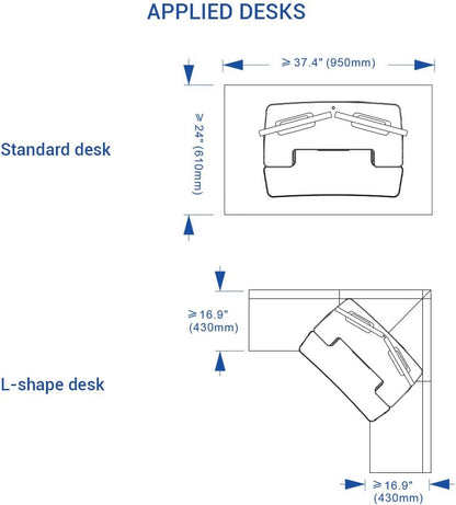 Flexispot Stand Up Desk Converter 28 Standing Desk Riser With Deep Keyboard Tray For Laptop 28", Black, M7B, M7B-Sba