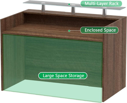 Mahmayi REC-2 Designer Reception Desk For Office Space, Front Office Desk (White-Coco Bolo)