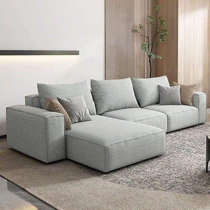 Karnak Sectional Sofa With Cushions L-Shaped Comfortable Living Room Sofa Color (Dark Grey)