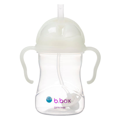 b.box Sippy Cup with Fliptop Weighted Straw, Drink from Any Angle | Spill Proof, Leak Proof & Easy Grip | BPA Free & Dishwasher Safe | Babies & Toddlers (Cherry Blossom 240ml)