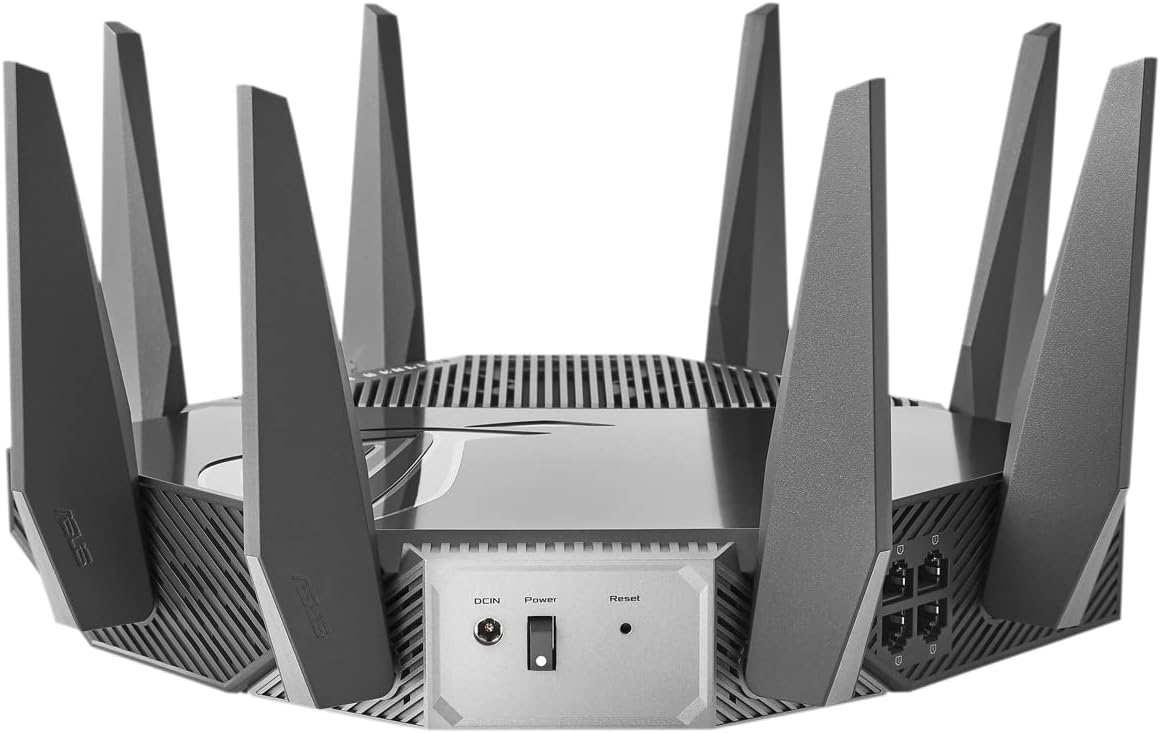 ASUS ROG Rapture GT6 (1PK) Tri-Band WiFi 6 Gaming Mesh WiFi System, Covers up to 5,800 sq ft, 2.5 Gbps Port, Triple-Level Game Acceleration, UNII 4, Free Lifetime Internet Security - White