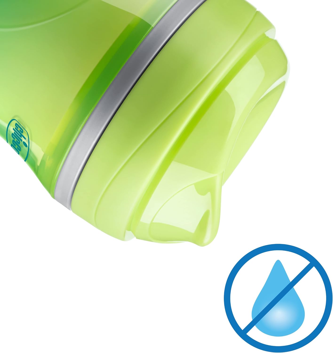 Chicco Insulated Rim Spout Trainer Spill-Free Baby Sippy Cup, 9 oz. in Green/Teal Ombre - Two Pack