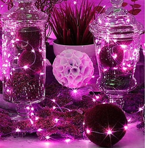 ANJAYLIA LED Fairy Lights Battery Operated String Lights Firefly Lights Garden Home Bedroom Christmas Party Wedding Festival Decorations (Warm White, 16.5Ft*2)