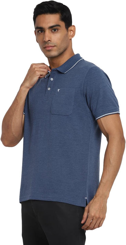 Deniklo Men's Polo Collar T-Shirt with Pocket & Logo DK 225