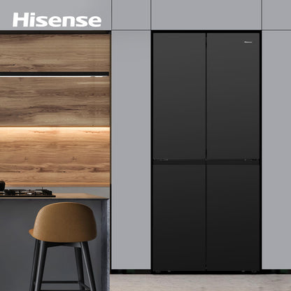 Hisense 561 Liter Side By Side Cross Door Refrigerator, Black - Rq561N4Ab1"Min 1 year manufacturer warranty"