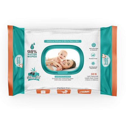 BuddsBuddy Baby Skin Care Wet Wipes 80Pcs (Combo of 3)