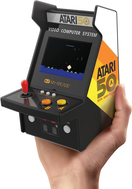 My Arcade Atari Micro Player Pro: 100 Games, 6.75" Mini Arcade Machine, Fully playable Video Game Collectible