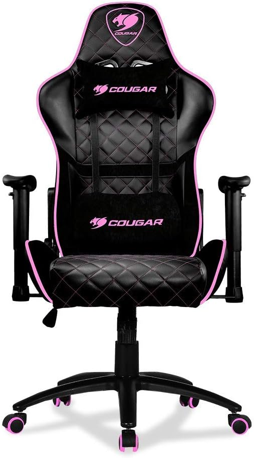 Cougar Gaming Chair Armor One, Steel-Frame, Breathable Pvc Leather, 180° Recliner System, 120Kg Weight Capacity, 2D Adjustable Arm-Rest, Steel 5-Star Base