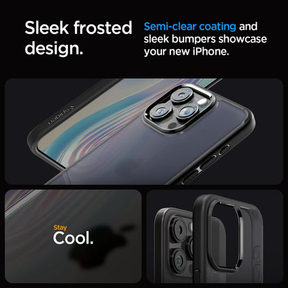 Spigen Ultra Hybrid designed for iPhone 15 Pro Max case cover (2023) - Frost Black - CaveHubs