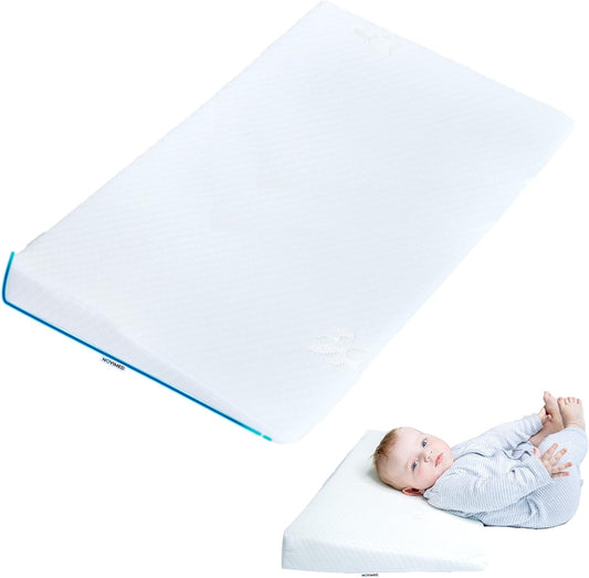 NOVIMED Universal Baby Wedge Pillow for Reflux, GERD, Breathing Difficulty, Regurgitation And Good Sleep, Fits Baby Mattress And Crib With Washable Cover (Width 68cm)