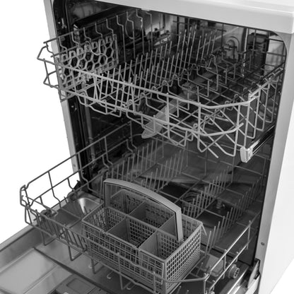 evvoli Dishwasher 12 place setting, 6 programs, 2 Rack Levels, 11 L,High Energy Efficiency, Quiet, Silver EVDW-122S