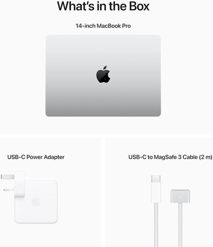 Apple 2023 MacBook Pro laptop with Apple M2 Pro chip with 12‑core CPU and 19‑core GPU: 14.2-inch Liquid Retina XDR display, 16GB, 1TB SSD storage. Works with iPhone/iPad; Silver; English - CaveHubs