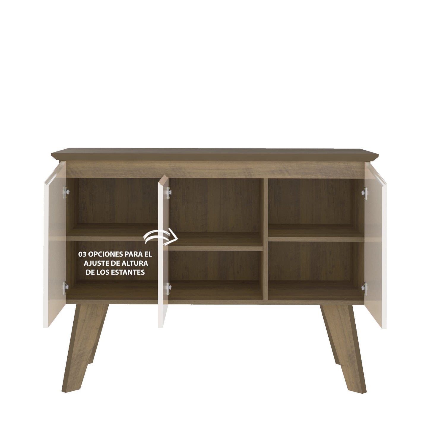 Artely Oásis Sideboard/Buffet, Pine with Off White - W 110 x H 41,5 x D 80 cm.