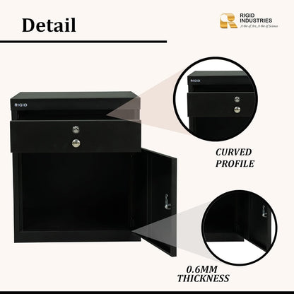 RIGID Steel Vertical Pedestal File Cabinet with 2 Drawers Storage Organizer for Bedroom, Living room, Home and Office