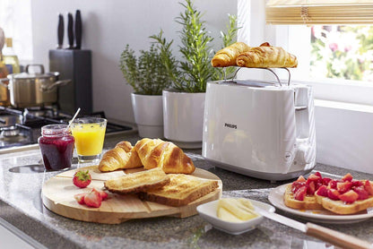 Philips Daily Toaster Hd2581/01, Cool Wall, 800W, Removable Crumb Tray, Defrost & Reheat Settings, Cancel Button. - 2 s - Uae Version"Min 1 year manufacturer warranty"