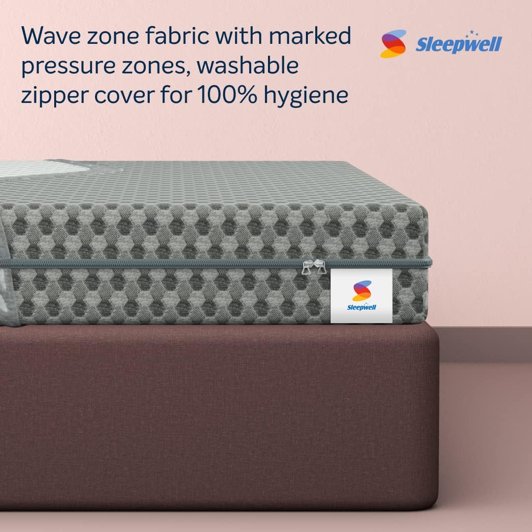 Sleepwell Ortho Pro Profiled Foam | 10 Night Trial | Impressions Memory Foam Mattress With Airvent Cool Gel Technology