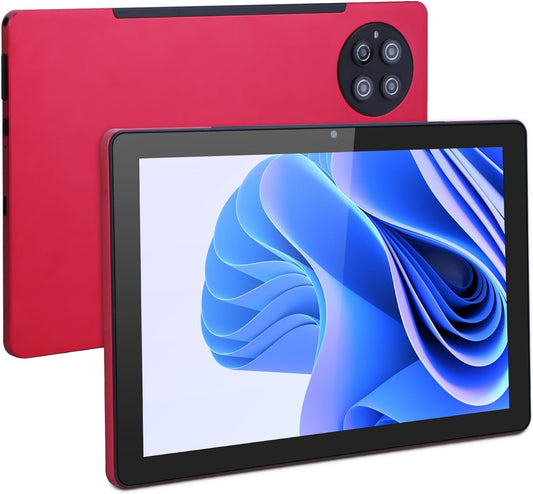 C idea 10.0 Inches Tablet, Android Adults Tablet 512GB Storage Supports Sim Dual Camera Long Battery Life Gaming Tablet With Keyboard Red