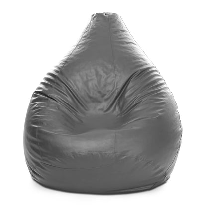 Luxe Decora PVC Bean Bag with Filling (X-Large, Beige)