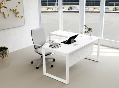 Mahmayi Vorm 136-18 White Modern Workstation Material-Melamine on MDF