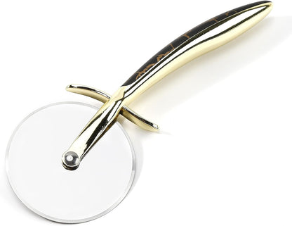 Falez Pizza Cutter Premium Stainless Steel Gold/Black Color