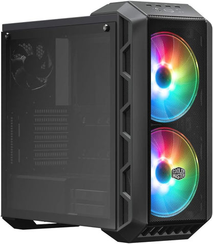 Cooler Master MasterCase H500 ARGB - PC Case with Dual 200mm Fans for High-Volume Airflow, Mesh and Transparent Front Chassis Panels, Flexible ATX Hardware Capacity