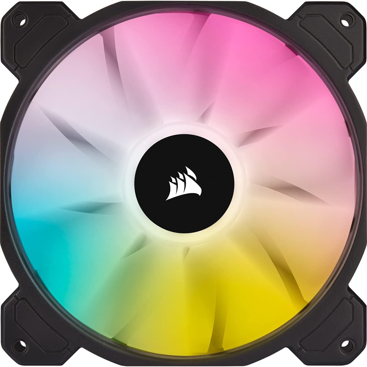 Corsair SP Series, SP120 RGB ELITE, 120mm RGB LED Fan with AirGuide, Single Pack, BLACK