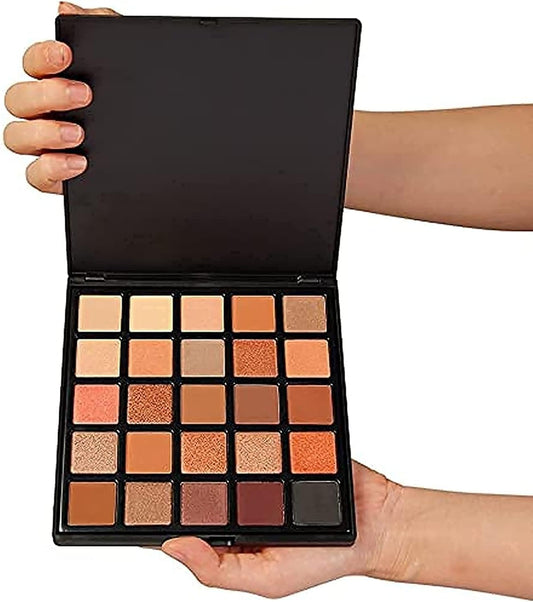 25 Color Eyeshadow Palette Orange Warm Summer Pigmented Eye Shadow Makeup Waterproof Pallets