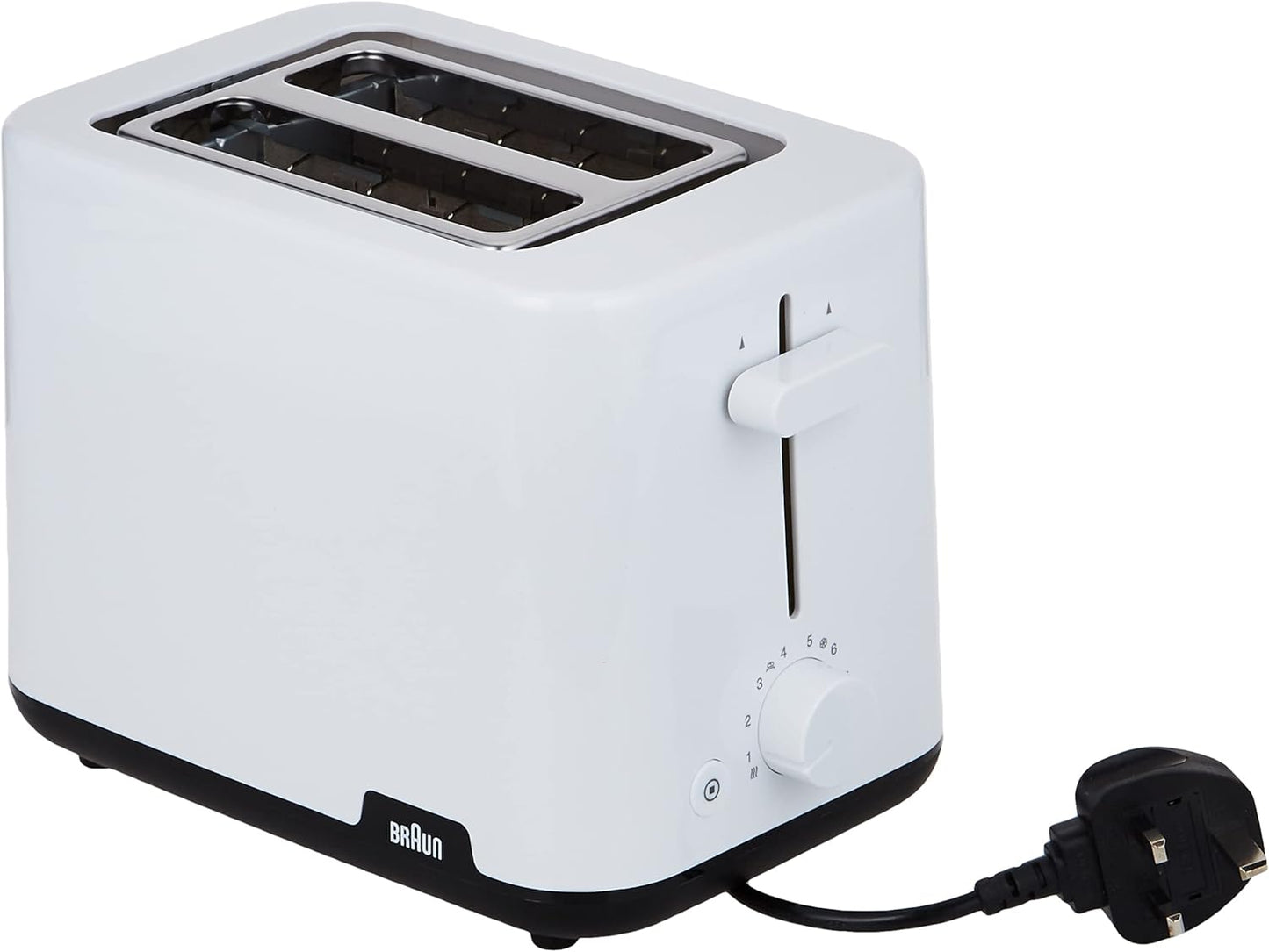 Braun Breakfast - Toaster HT 1010 WH, 2 slots, 8 Browning settings, Bun warmer, 900 Watts, White."Min 1 year manufacturer warranty"