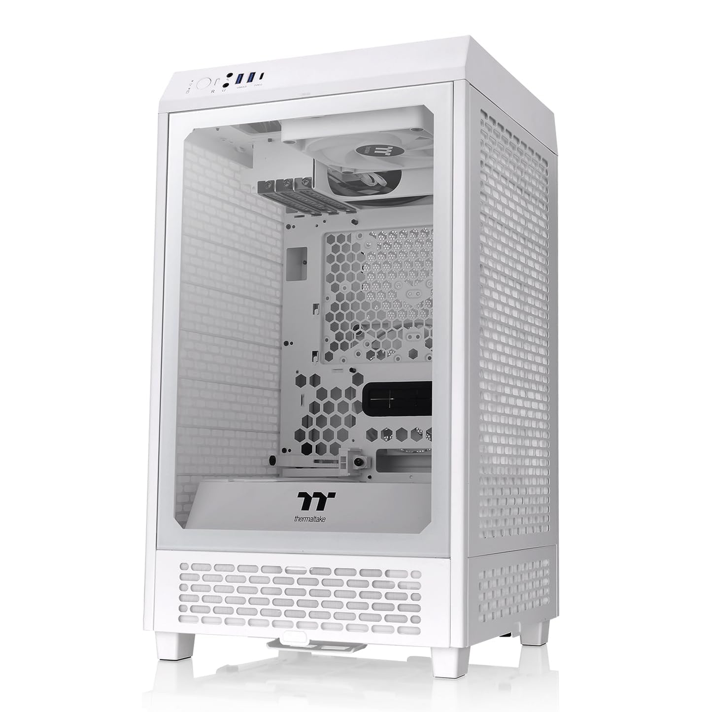 Thermaltake Tower 100 Black Edition Tempered Glass Type-C (Usb 3.1 Gen 2) Mini Tower Computer Chassis Supports Mini-Itx Ca-1R3-00S1Wn-00