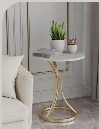 JOMILA Side Table Bedside Tables Coffee Tables Slate side table small coffee table marble living room sofa corner table creative balcony small round table side cabinet Tables (Round single leg)