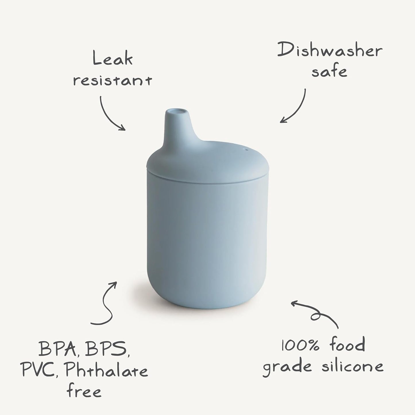 Mushie Silicone Sippy Cup Natural