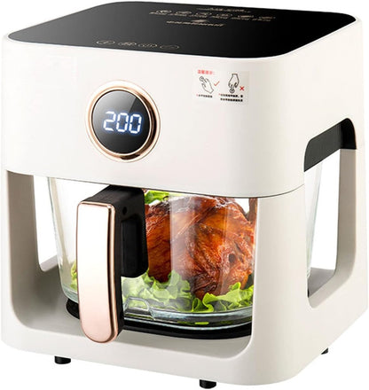 Air Fryer 6L Glass with Touch Screen, Self Timer, and 8 Cooking Presets Transparent Dishwasher-Safe XL Air Fryers 4.2L Basket Size - OSH ®